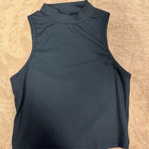 SHEIN Black Mock Neck Tank Top